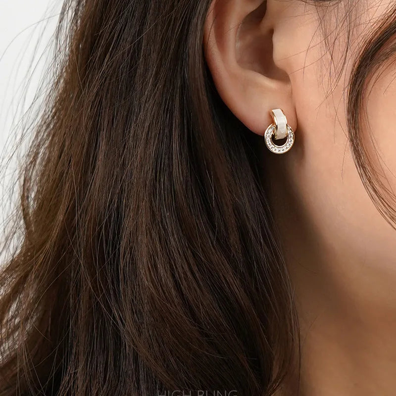 Elegant Circular Stud Earrings