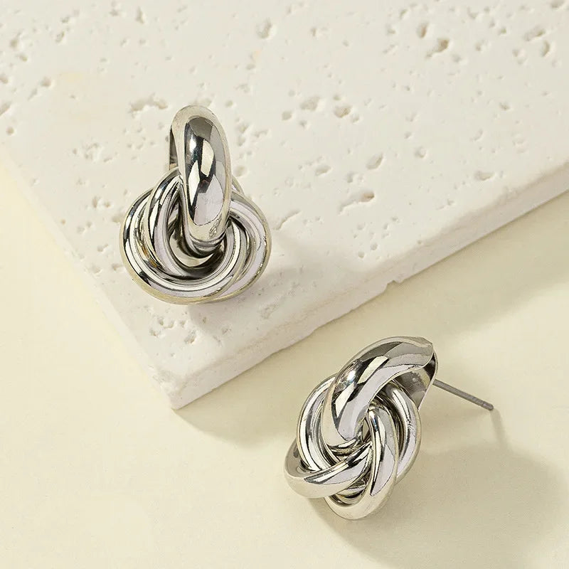 Elegance Knot Hoop Earring