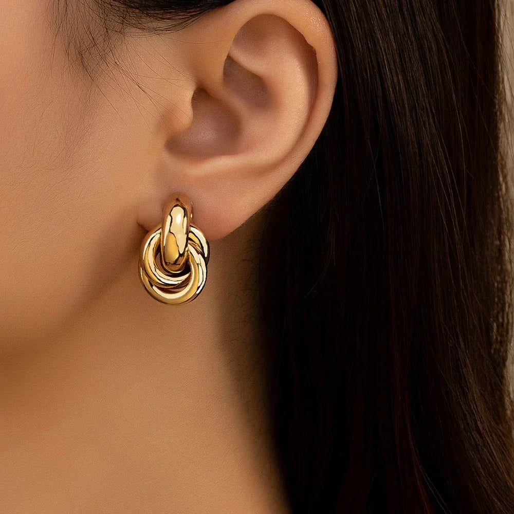 Elegance Knot Hoop Earring