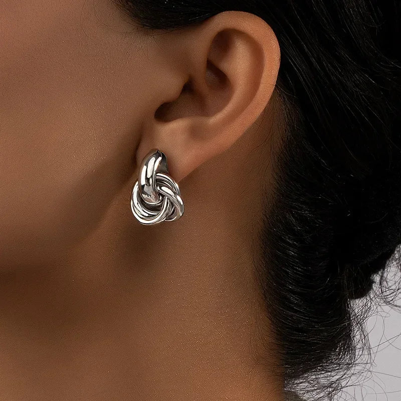 Elegance Knot Hoop Earring