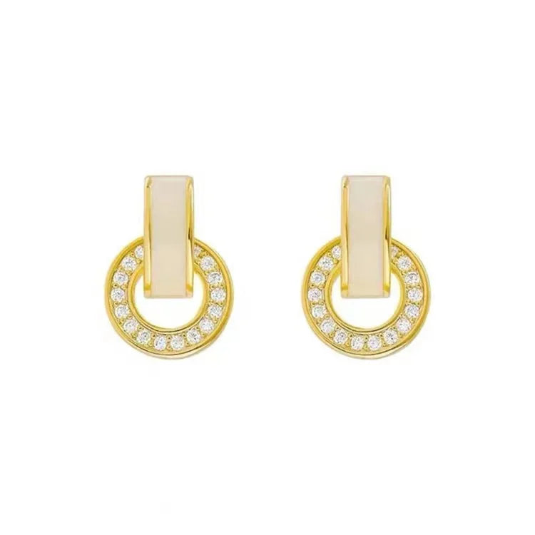 Elegant Circular Stud Earrings